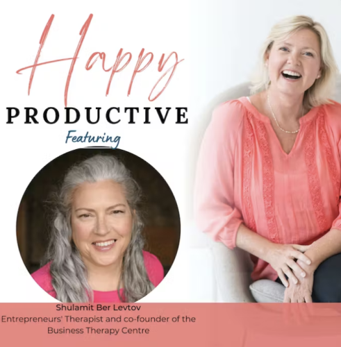 Podcast Cover Happy Productive featuring Shulamit Ber Levtov